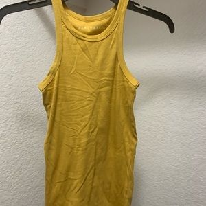 mustard tank top
